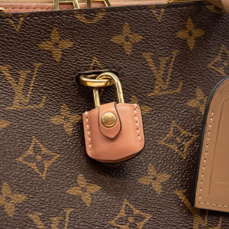 USED Louis Vuitton Monogram Millefeuille Sesame Peach Tote