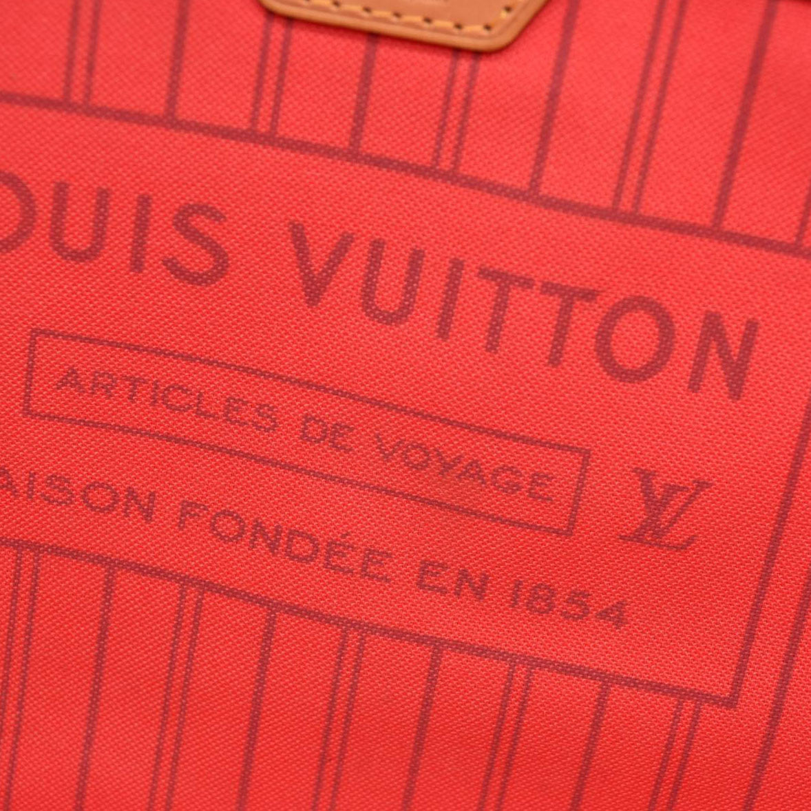 LOUIS VUITTON Monogram V Neverfull MM Hot Pink