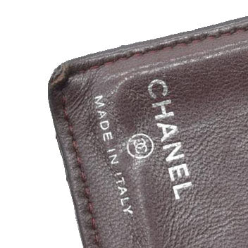 Chanel  Crumpled Calfskin Quilted Card Holder Wallet So Black