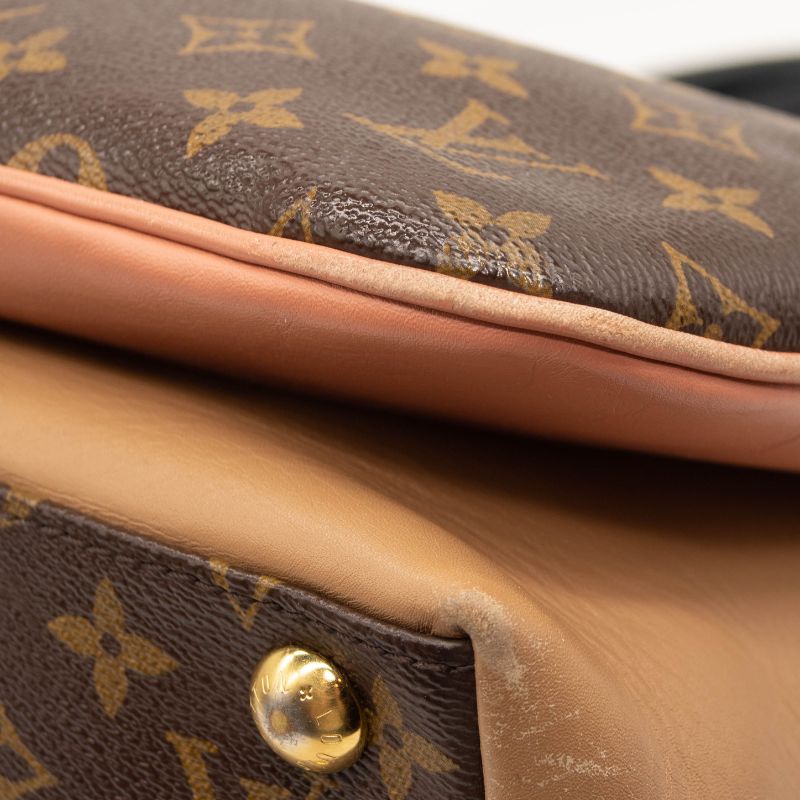 USED Louis Vuitton Monogram Millefeuille Sesame Peach Tote