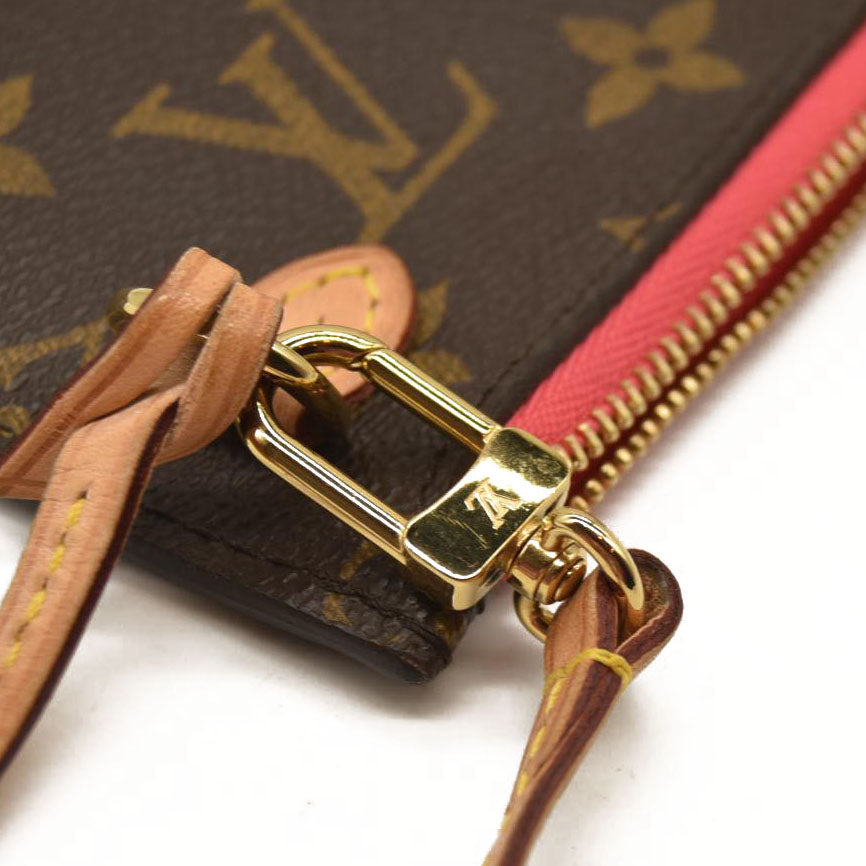 LOUIS VUITTON Monogram V Neverfull MM Hot Pink