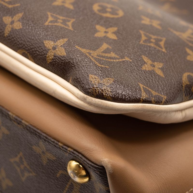 USED Louis Vuitton Monogram Millefeuille Sesame Peach Tote