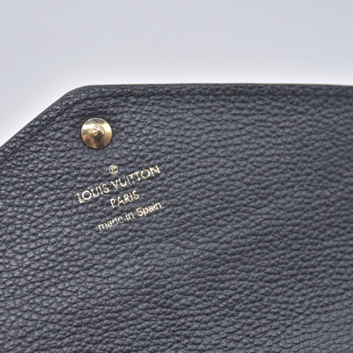 $1060 2015 Louis Vuitton Empreinte Sarah Wallet NM Black CA4105