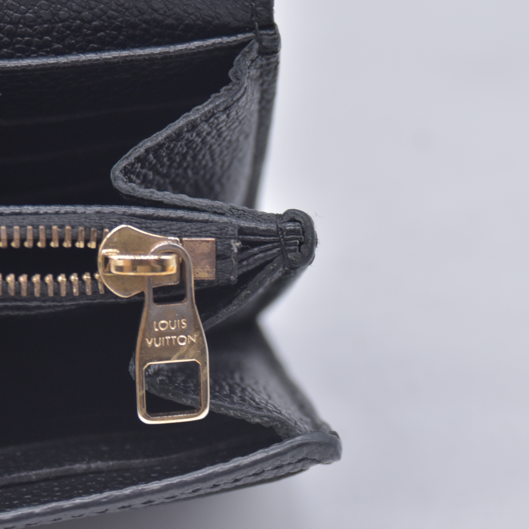 $1060 2015 Louis Vuitton Empreinte Sarah Wallet NM Black CA4105