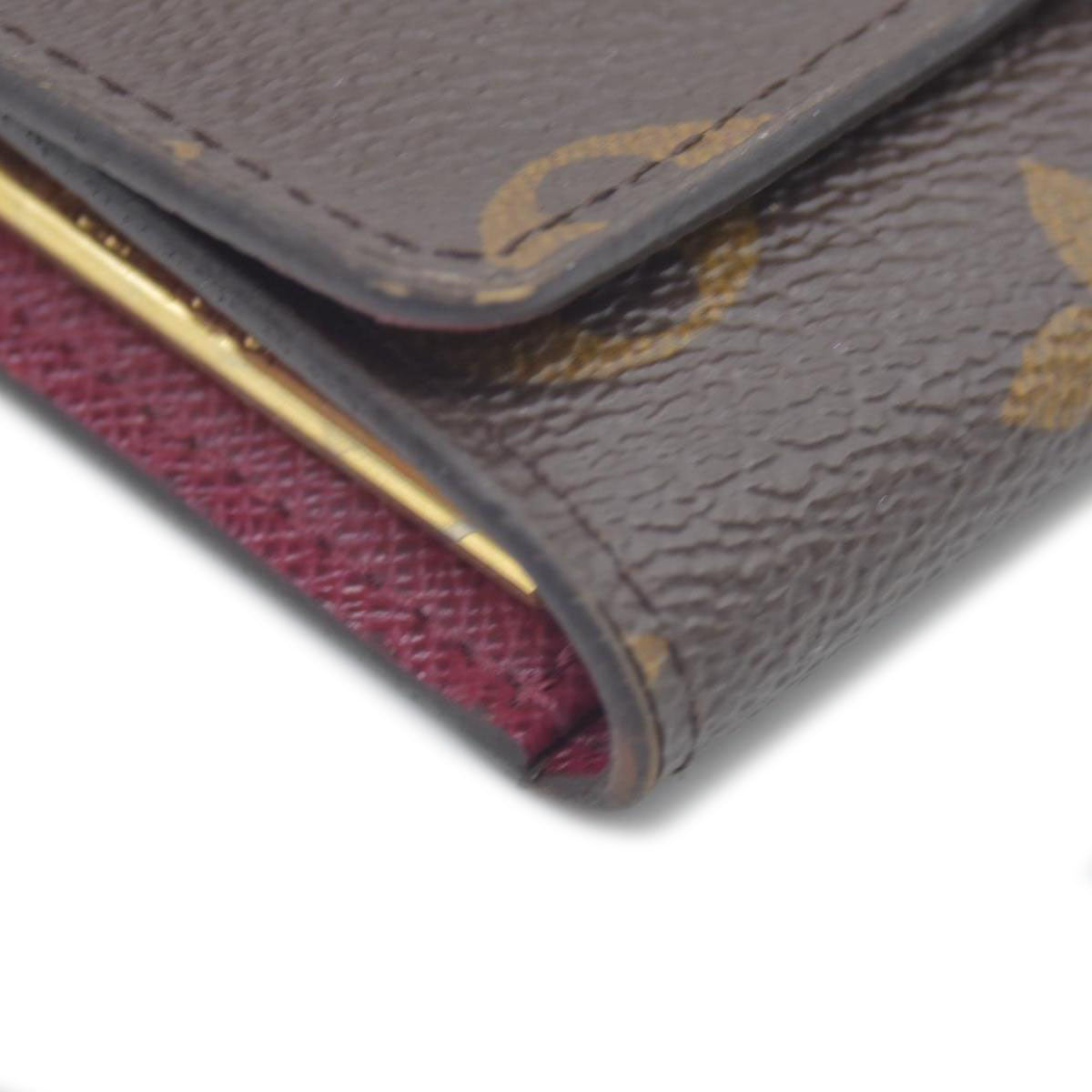 $345 Louis Vuitton Monogram 6 Key Multicles Holder Fuchsia RFID