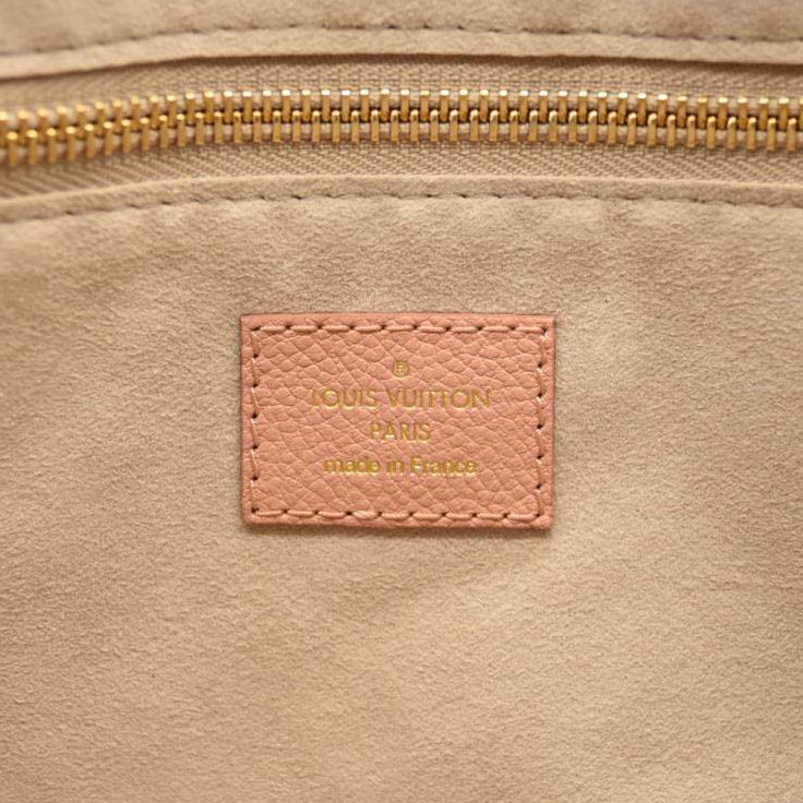 LOUIS VUITTON Empreinte Monogram Giant Neverfull MM Trianon Pink Cream