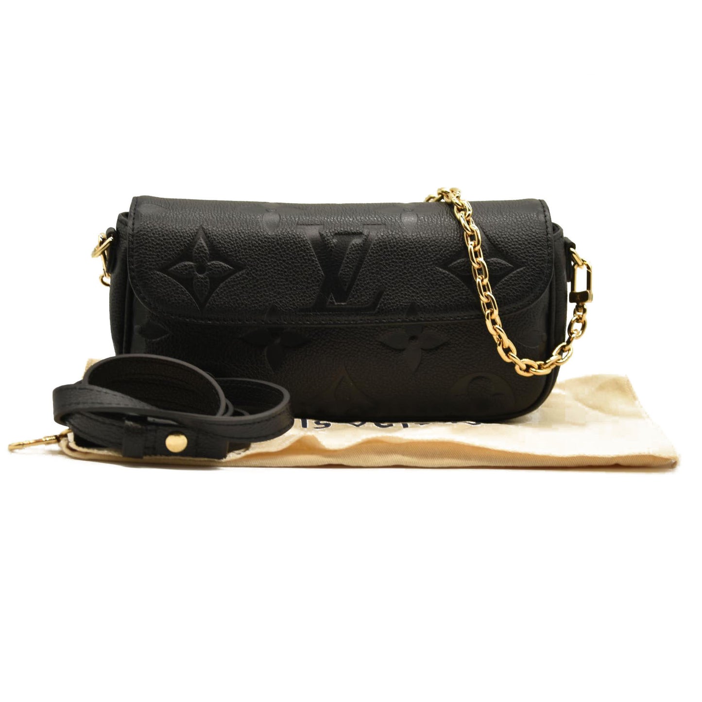 Louis Vuitton  Empreinte Giant Ivy Wallet On Chain Black RFID