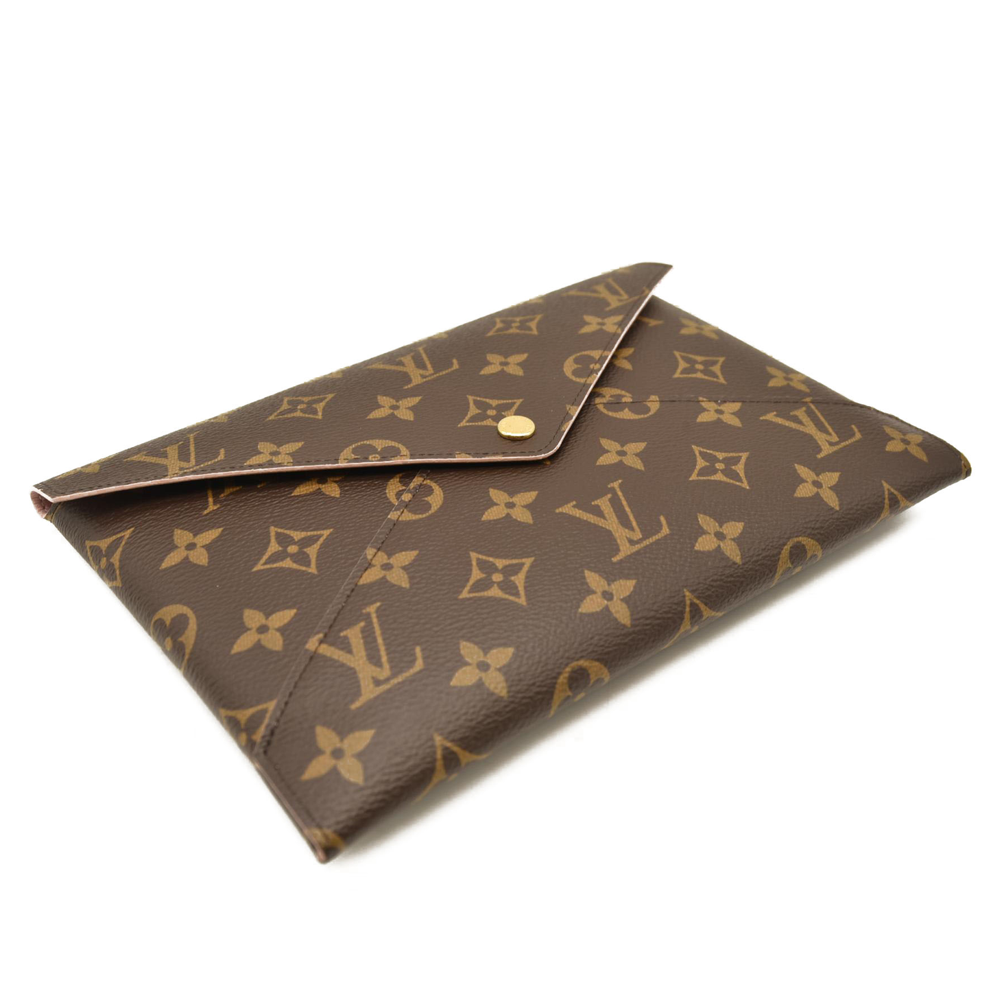 LOUIS VUITTON  Monogram Kirigami Pochette USED RFID Rose Ballerine Large