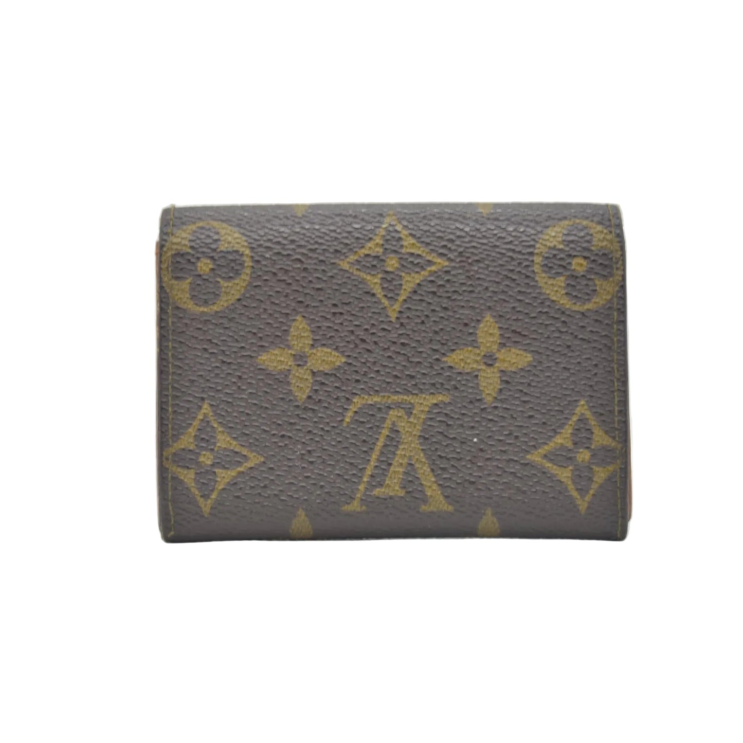 $395 1992 Louis Vuitton Monogram Porte-Monnaie Plat Coin Purse RA1912