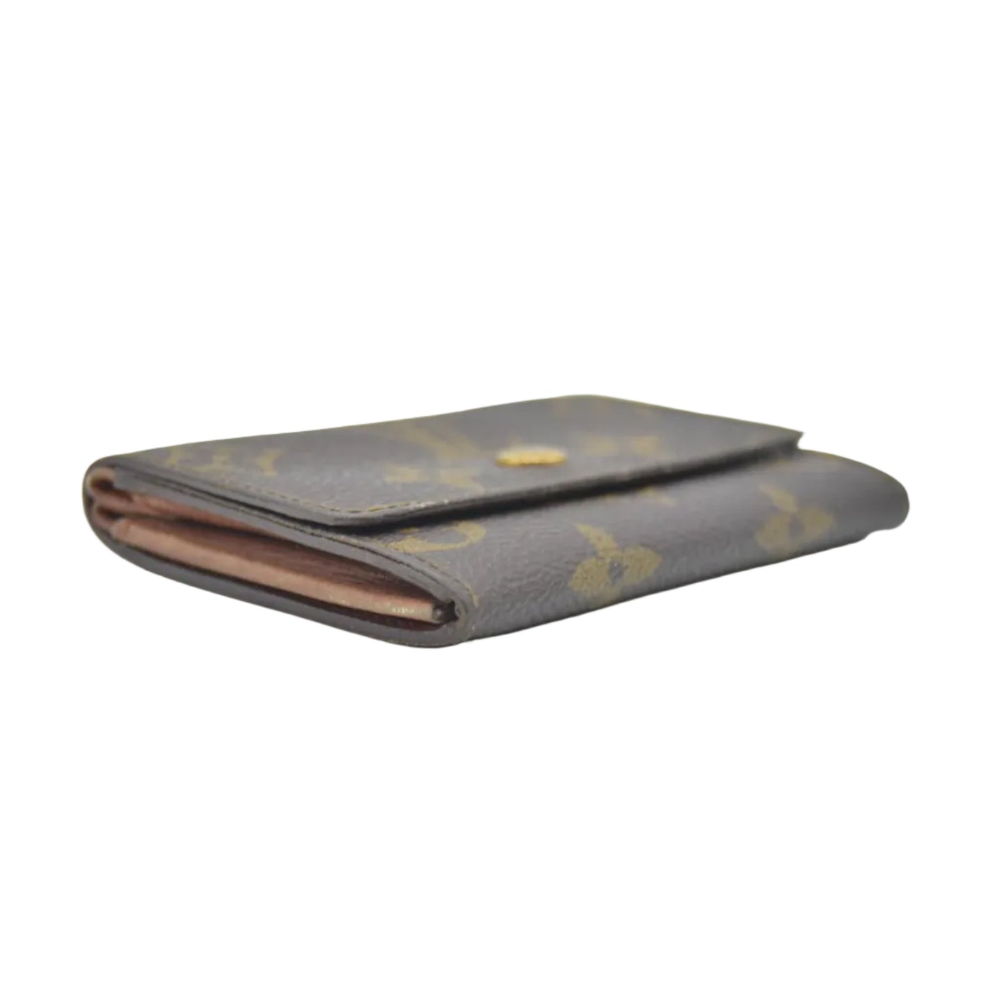 $395 1992 Louis Vuitton Monogram Porte-Monnaie Plat Coin Purse RA1912