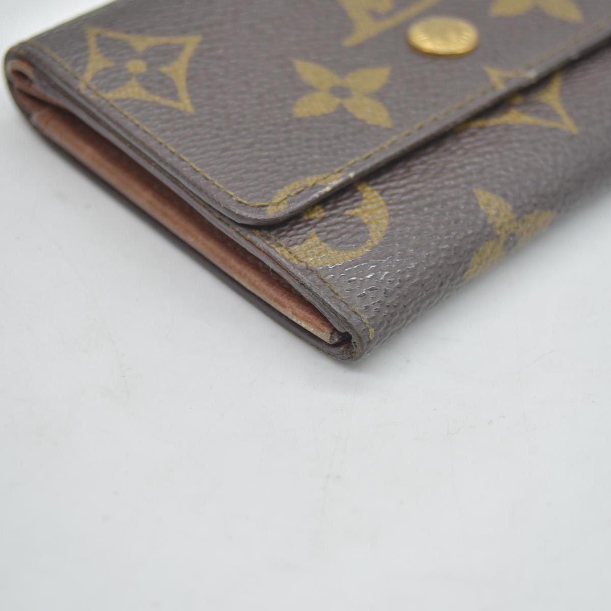 $395 1992 Louis Vuitton Monogram Porte-Monnaie Plat Coin Purse RA1912