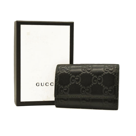 Gucci  Guccissima 6 Key Holder Case Black