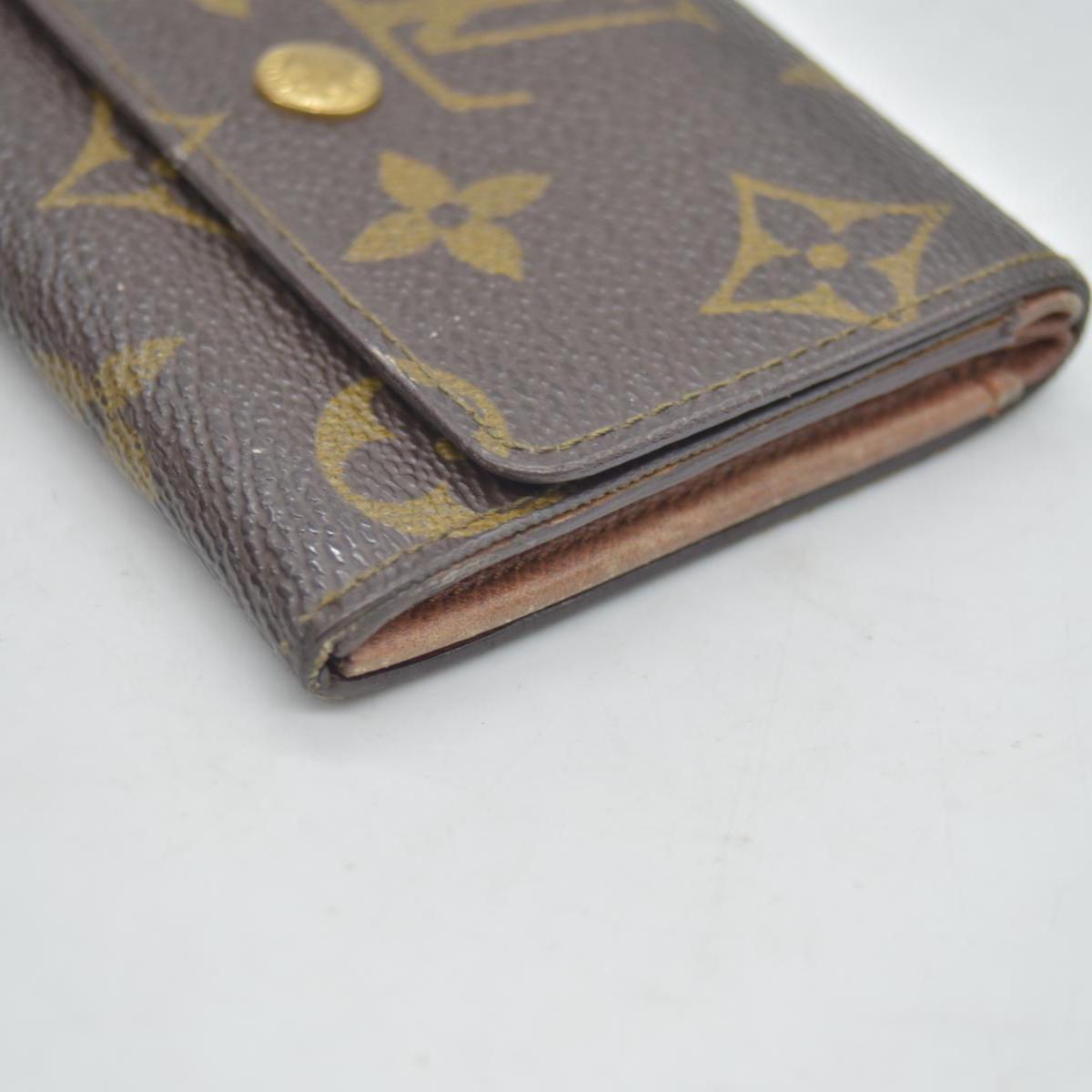 $395 1992 Louis Vuitton Monogram Porte-Monnaie Plat Coin Purse RA1912