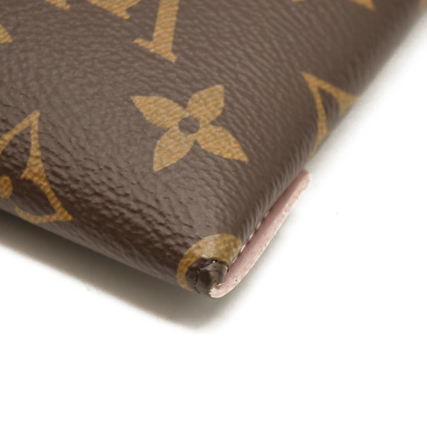 LOUIS VUITTON  Monogram Kirigami Pochette USED RFID Rose Ballerine Large