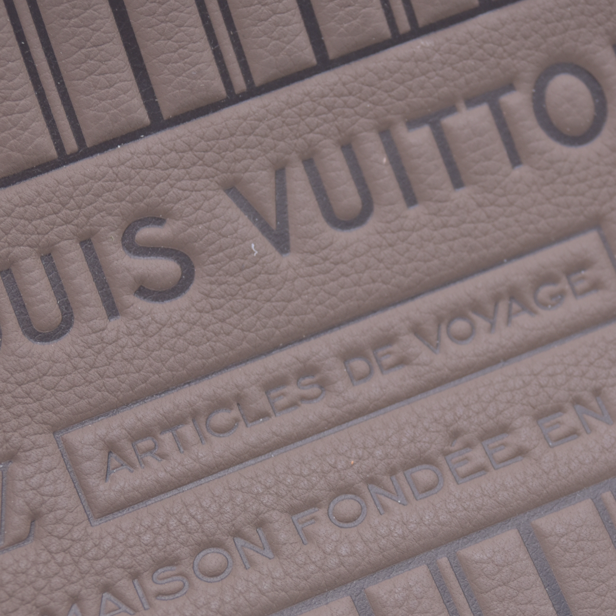 $3200 RFID Louis Vuitton Monogram Calfskin Neo Neverfull Inside Out MM Dark Fango Taupe