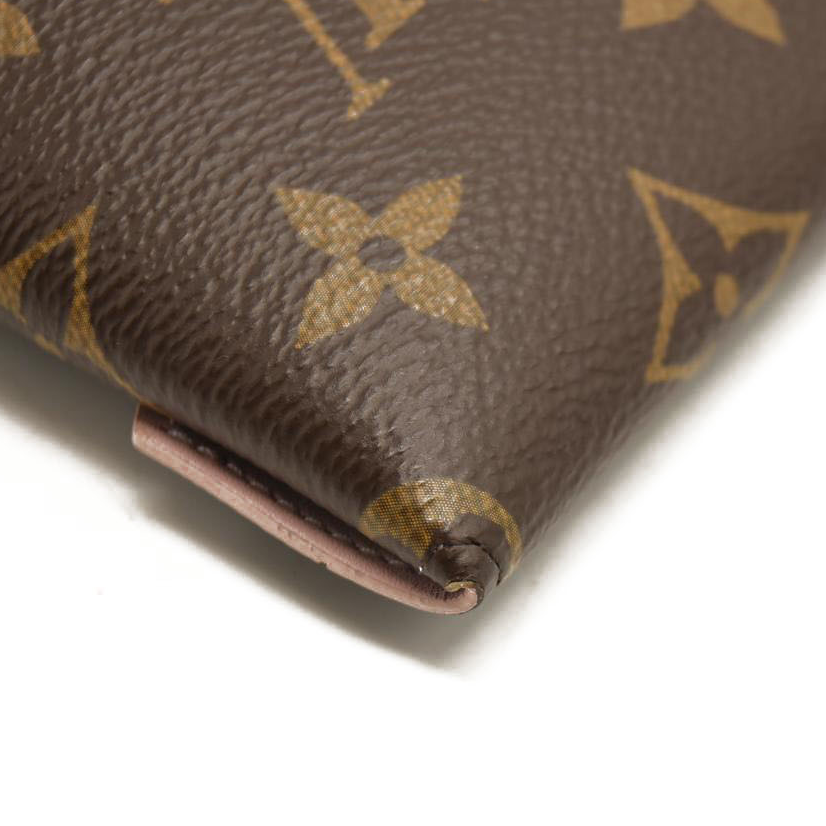 LOUIS VUITTON  Monogram Kirigami Pochette USED RFID Rose Ballerine Large