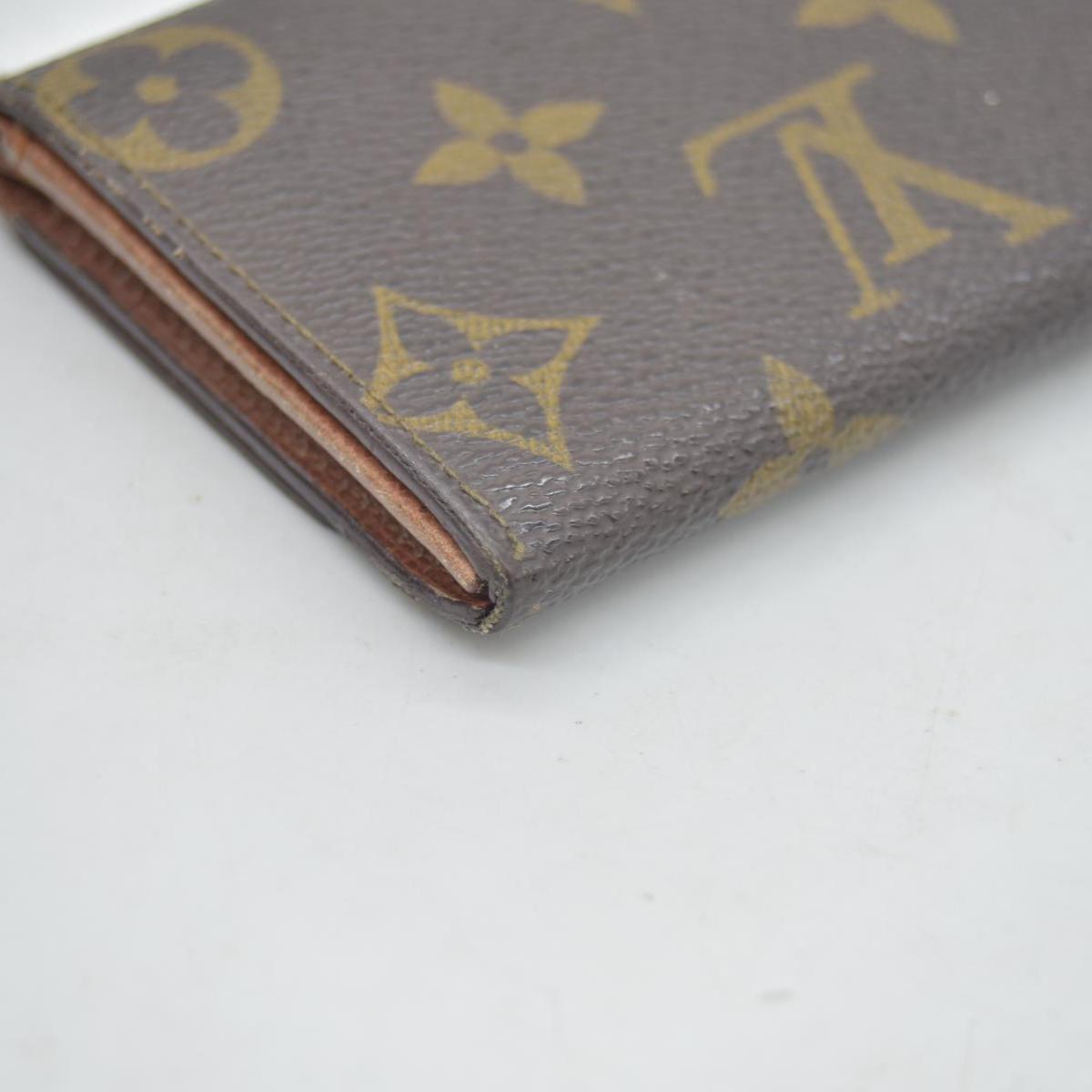 $395 1992 Louis Vuitton Monogram Porte-Monnaie Plat Coin Purse RA1912