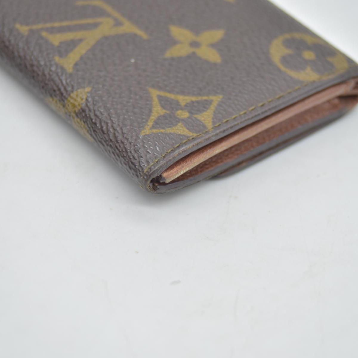 $395 1992 Louis Vuitton Monogram Porte-Monnaie Plat Coin Purse RA1912