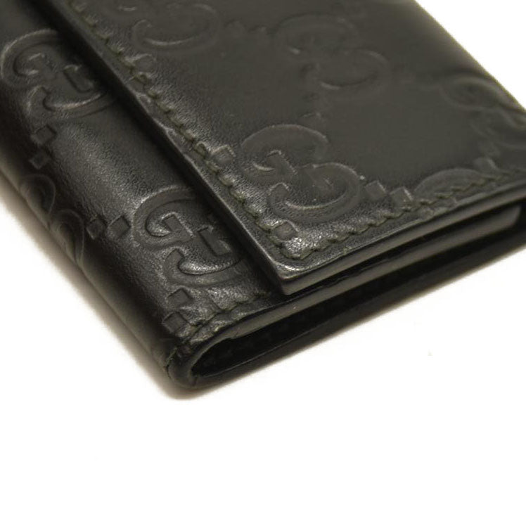 Gucci  Guccissima 6 Key Holder Case Black
