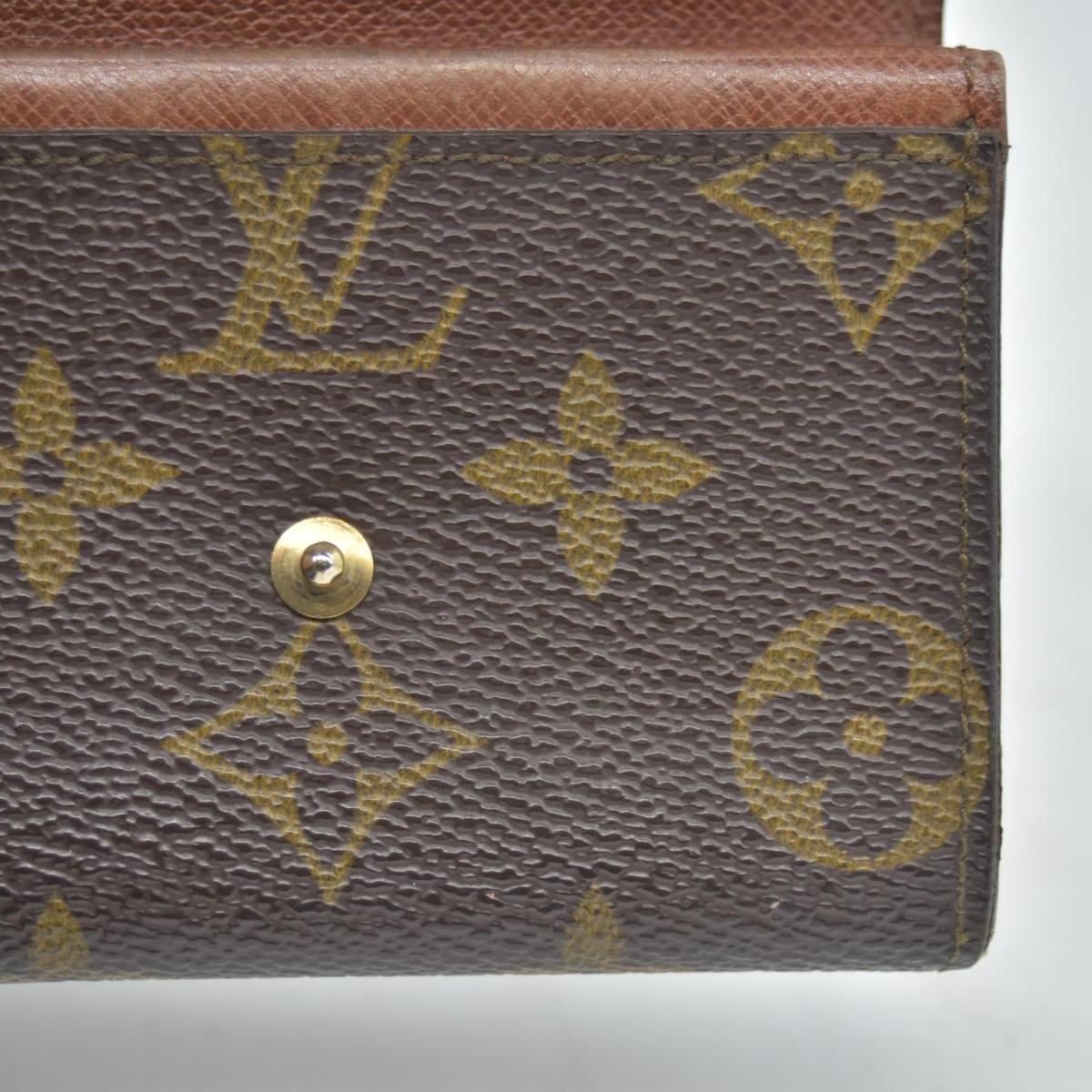 $395 1992 Louis Vuitton Monogram Porte-Monnaie Plat Coin Purse RA1912