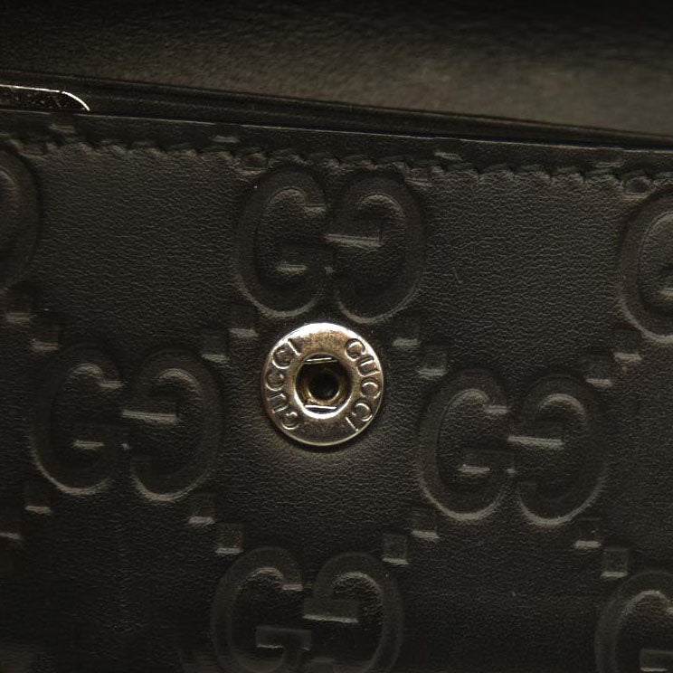 Gucci  Guccissima 6 Key Holder Case Black