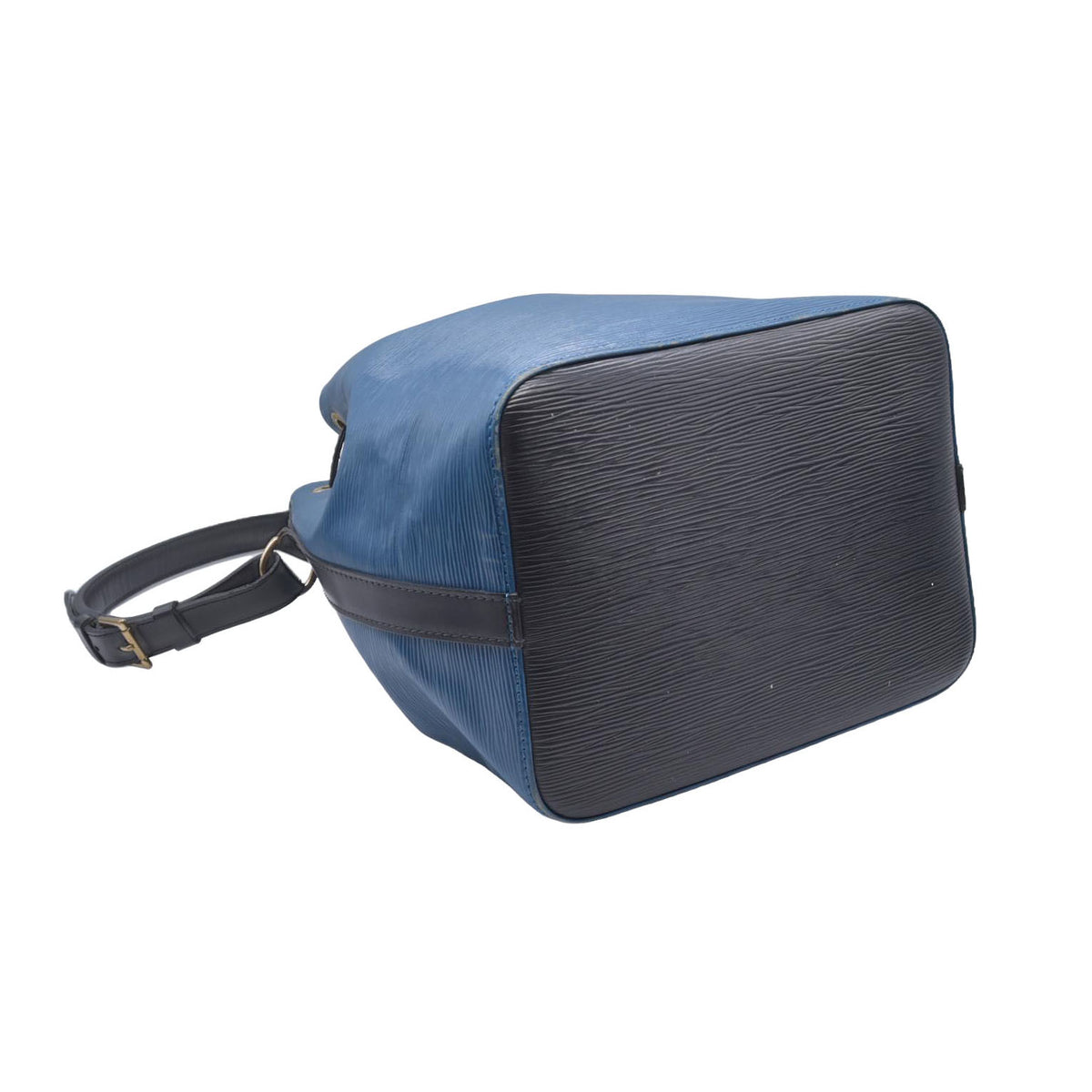 $1430 Louis Vuitton Blue Black Epi Leather Petit Noe Bag CONSIGNMENT