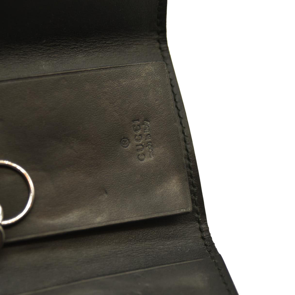 Gucci  Guccissima 6 Key Holder Case Black