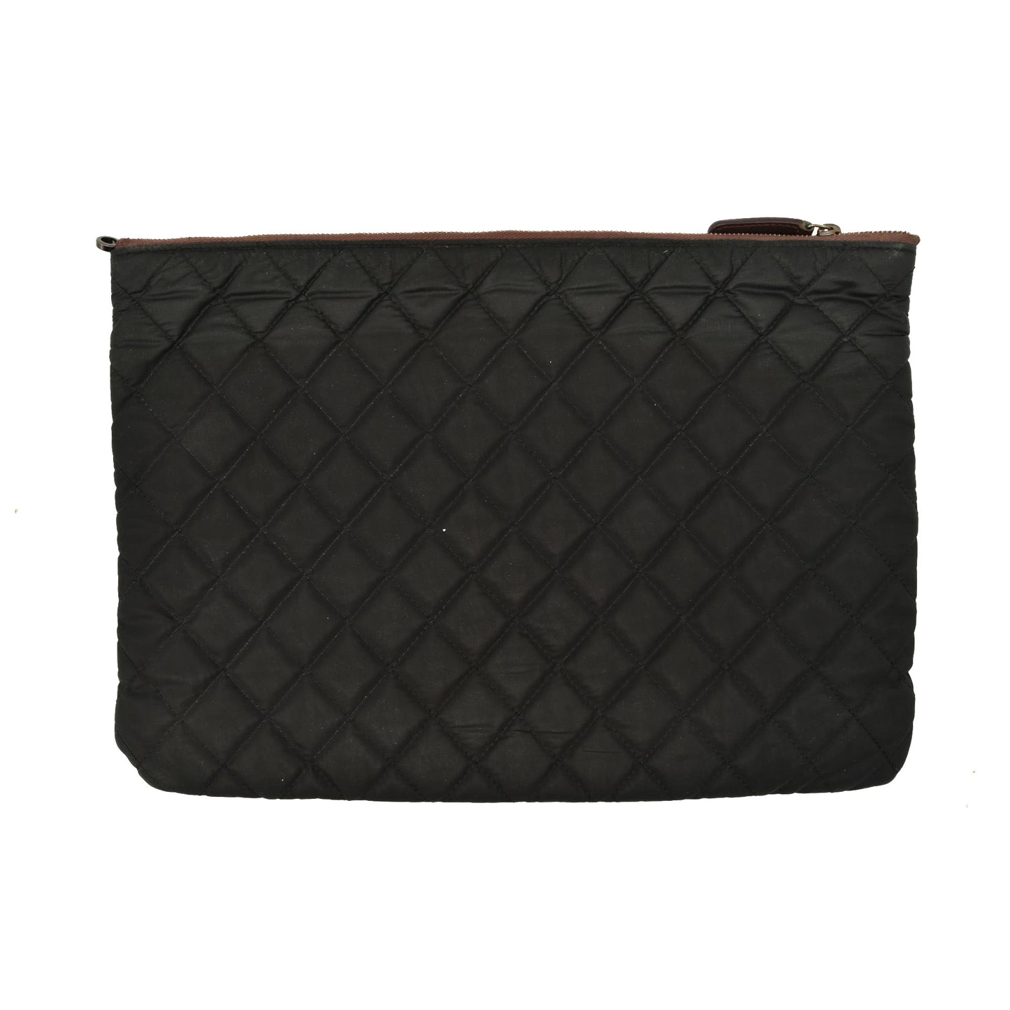 Chanel  Nylon Quilted Large Cosmetic Case Black