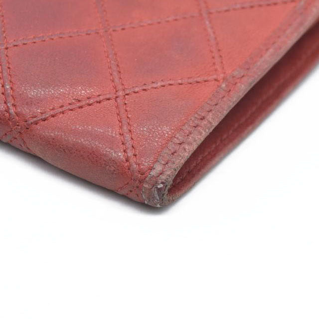 Chanel Chanel Red Lambskin Bicolore Wallet