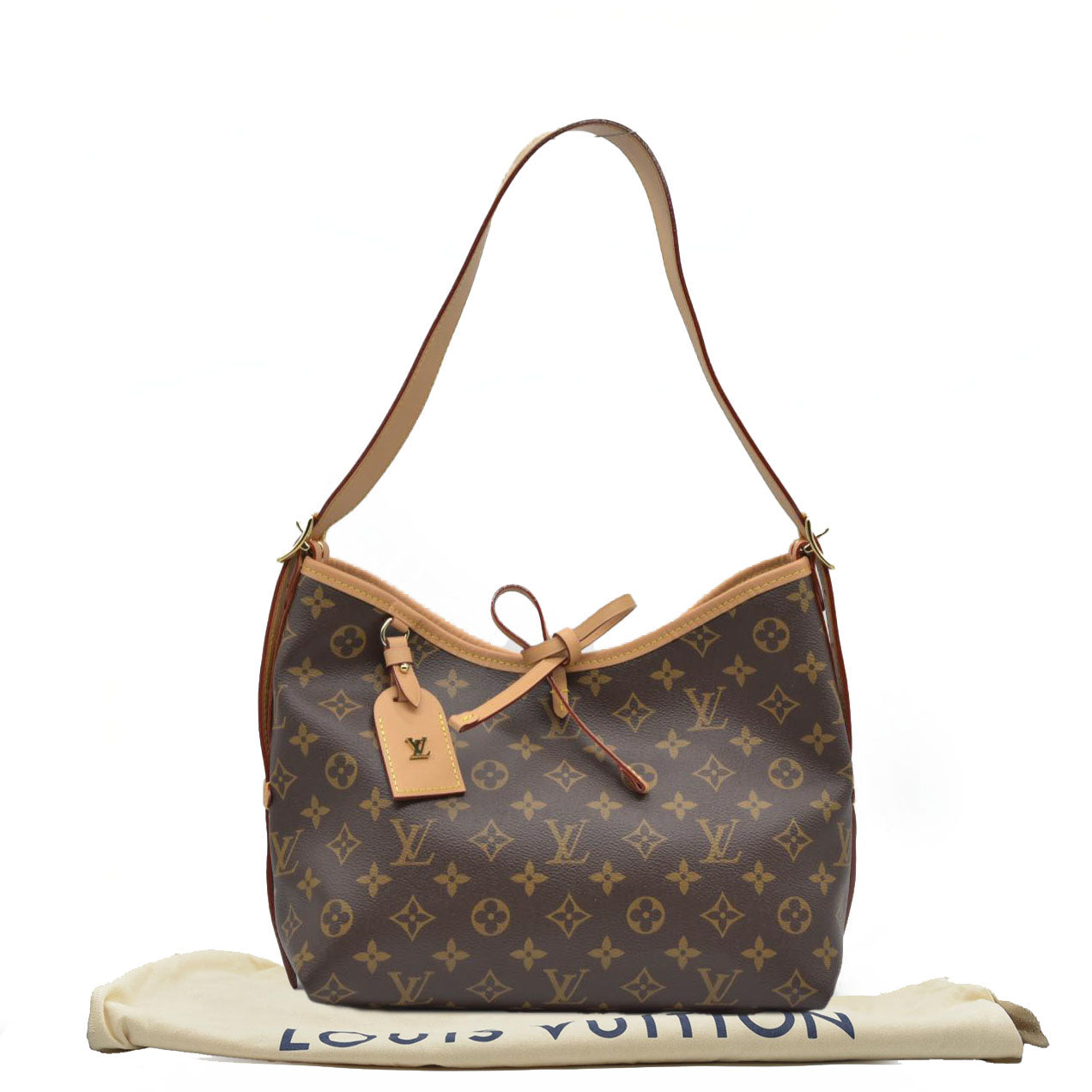 $2850 Louis Vuitton Monogram Carryall PM Brown Crossbody Travel Bag