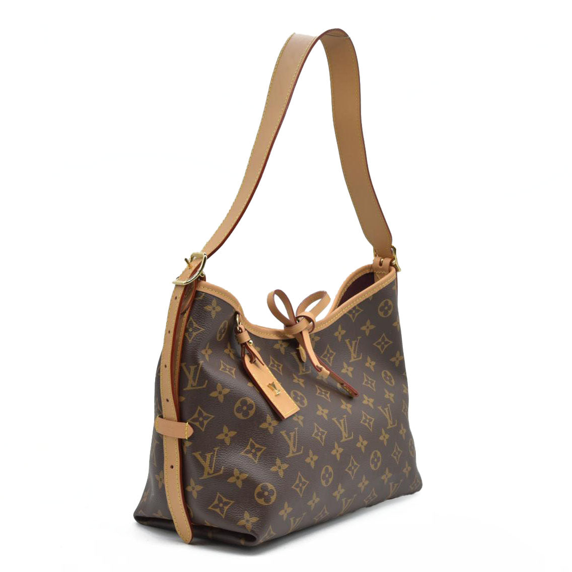 $2850 Louis Vuitton Monogram Carryall PM Brown Crossbody Travel Bag