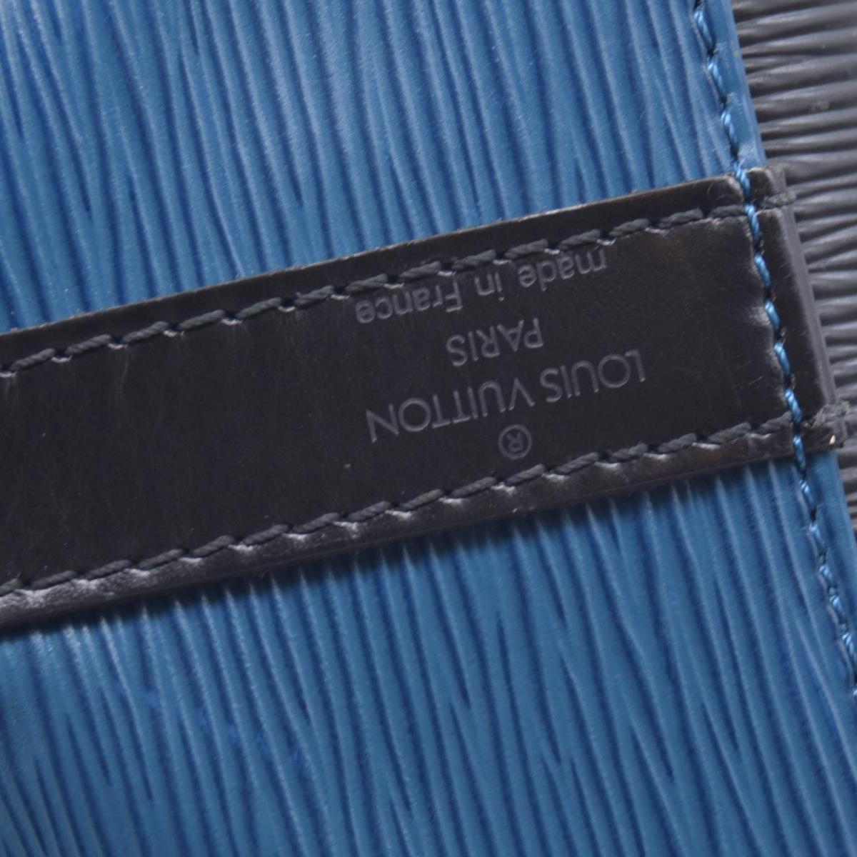 $1430 Louis Vuitton Blue Black Epi Leather Petit Noe Bag CONSIGNMENT