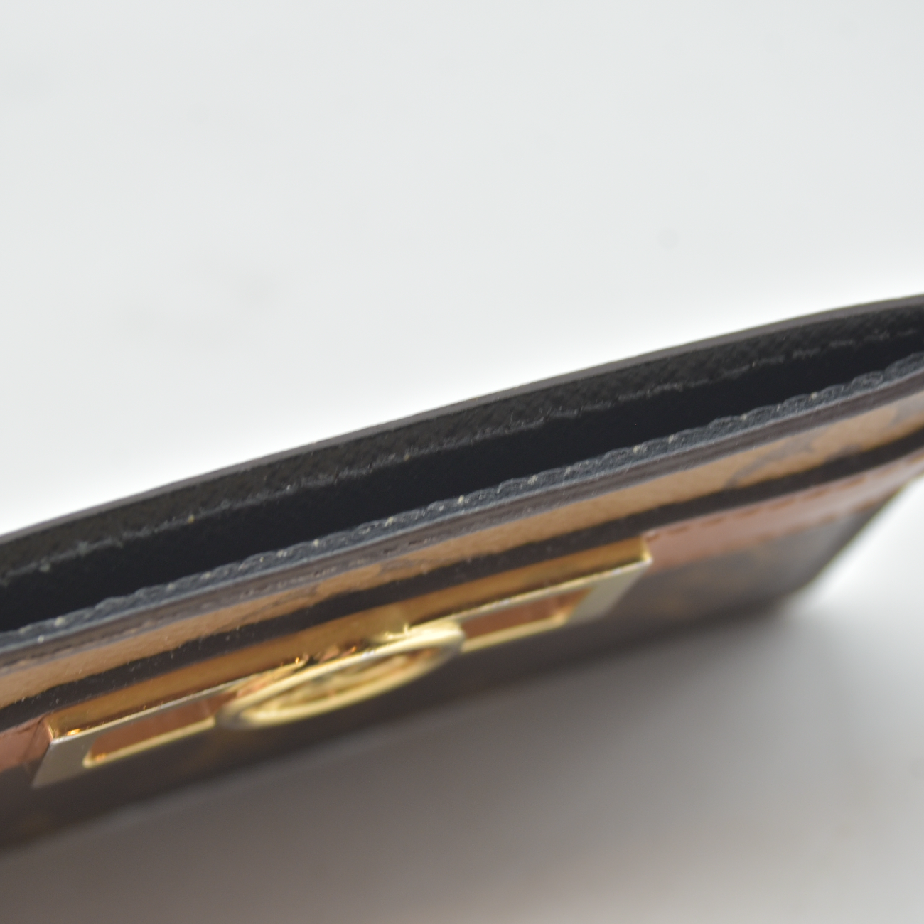 $460 Louis Vuitton Monogram Canvas Reverse Dauphine Card Holder RFID CONSIGNMENT