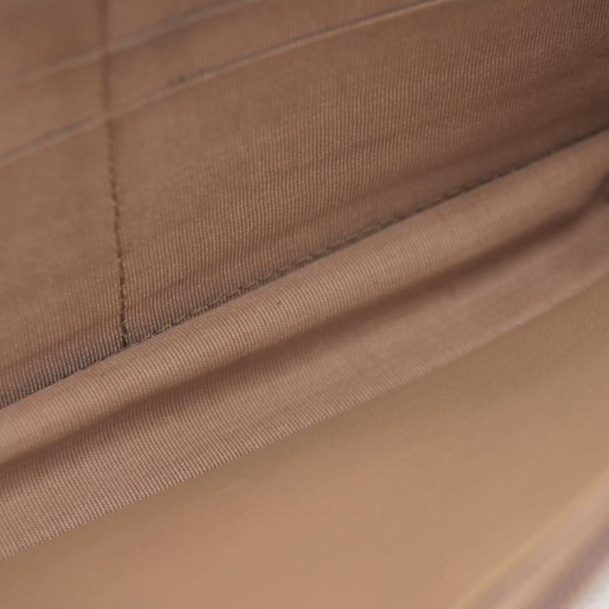 $3575 Chanel Caviar Quilted Boy Wallet On Chain WOC Dark Beige