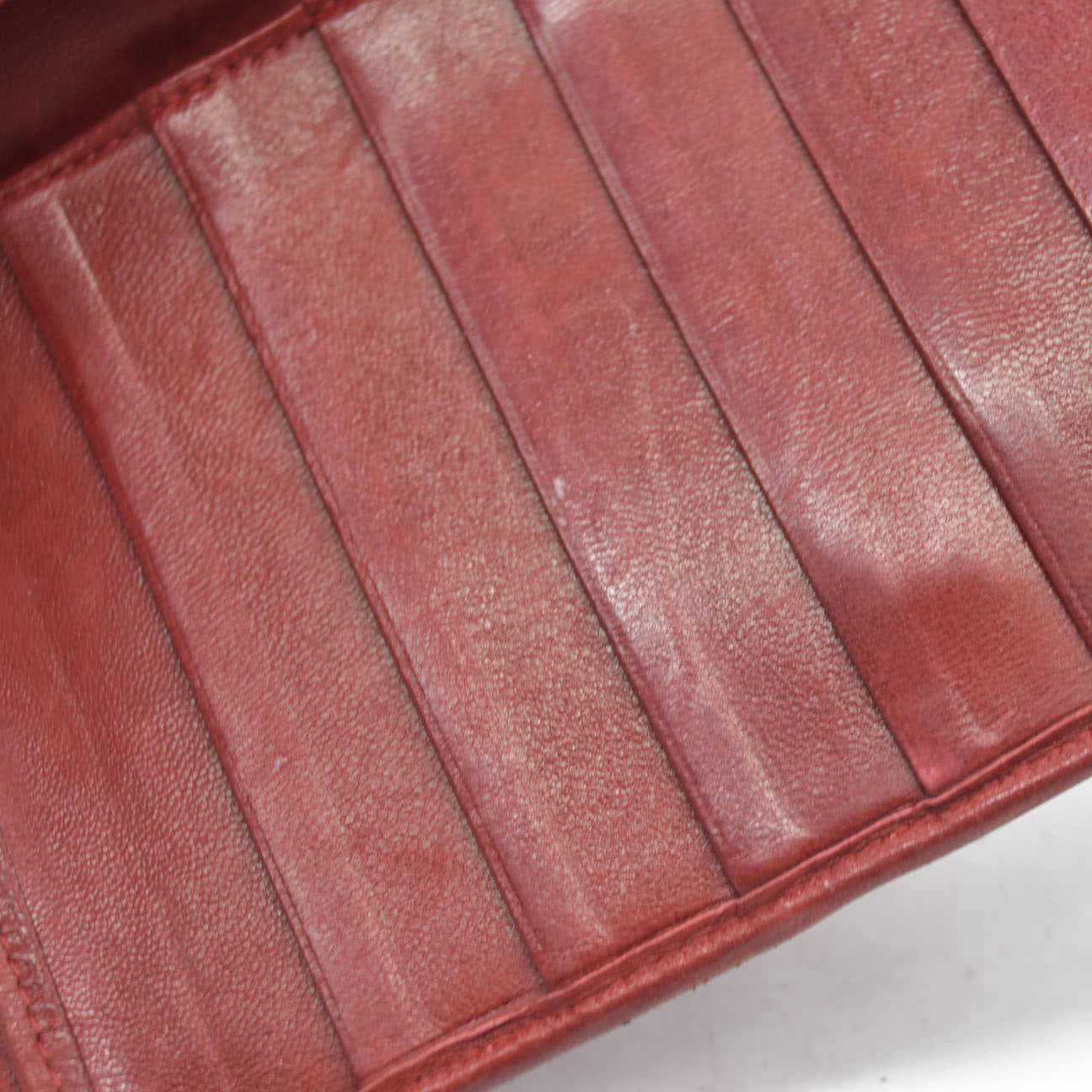 Chanel Chanel Red Lambskin Bicolore Wallet