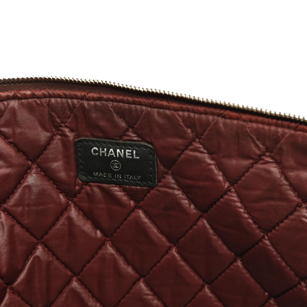 Chanel  Nylon Quilted Large Cosmetic Case Black