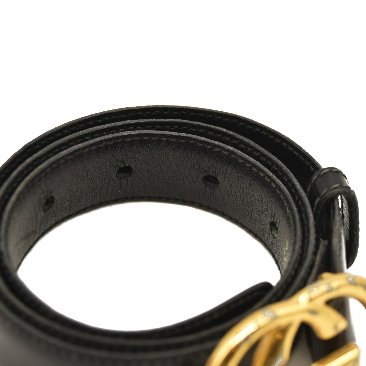 Gucci  Calfskin Double G 20mm Belt 70 28 Black
