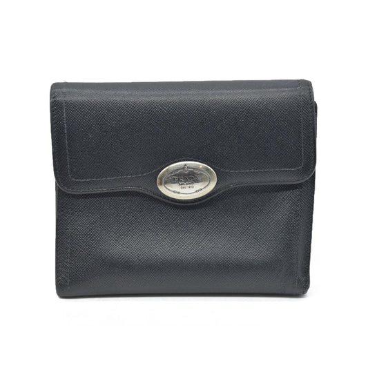 Prada Leather wallet Flap Closure Milano Dal 1913