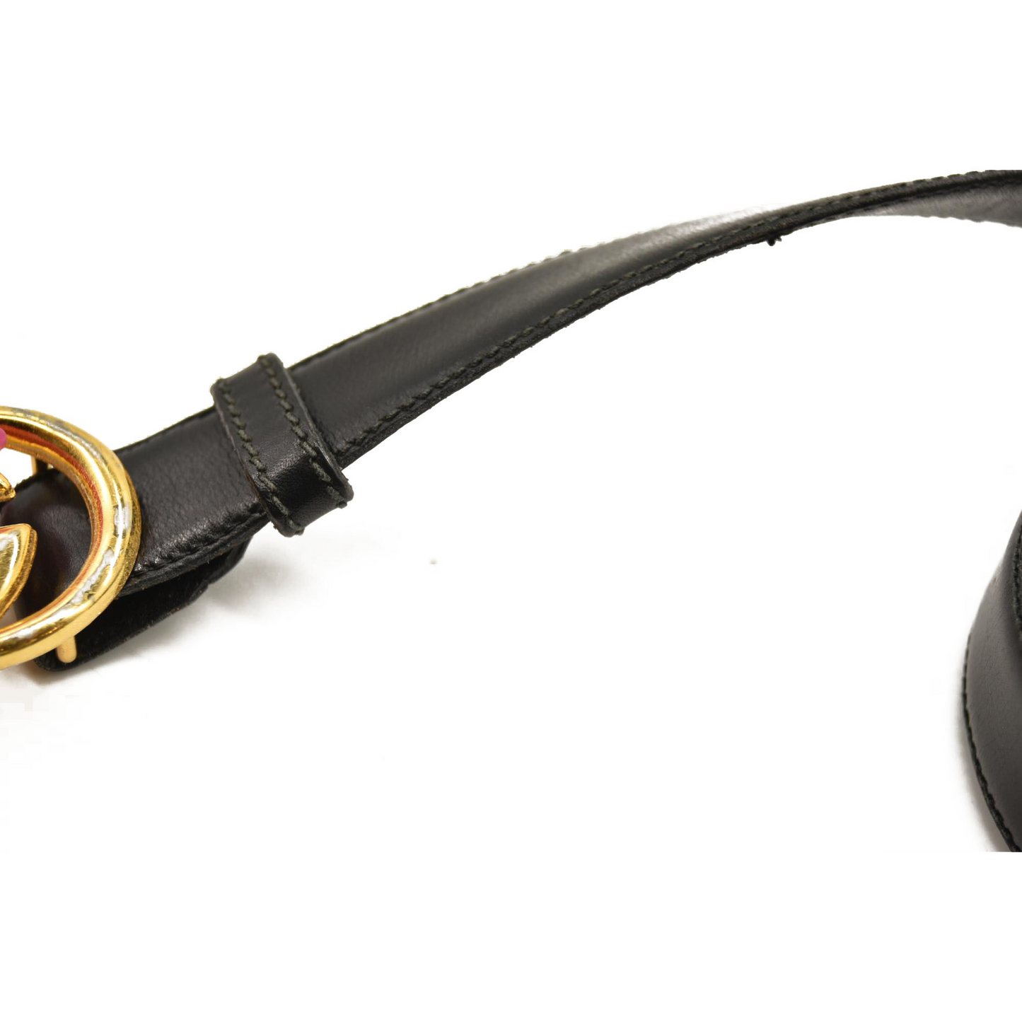 Gucci  Calfskin Double G 20mm Belt 70 28 Black