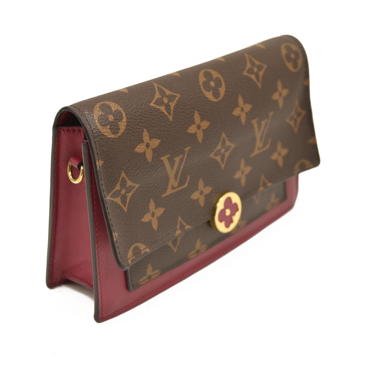 Louis Vuitton  Monogram Flore Chain Wallet Fuchsia