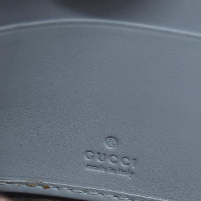 $795 GUCCI Bamboo Pearl Leather Zip Around Long Wallet Beige