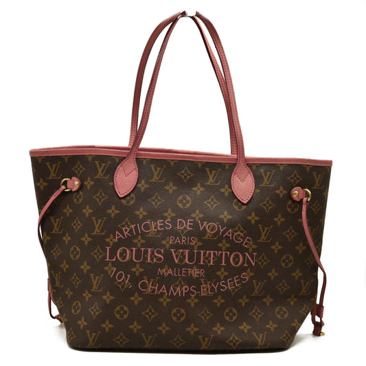 Louis Vuitton  Monogram Articles de Voyage Ikat Neverfull MM Rose Velours GI2143