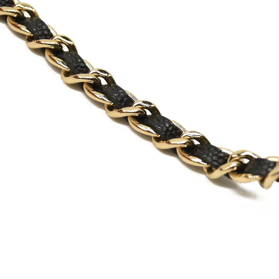 Chanel  Caviar Quilted Round Clutch With Chain Black 30*