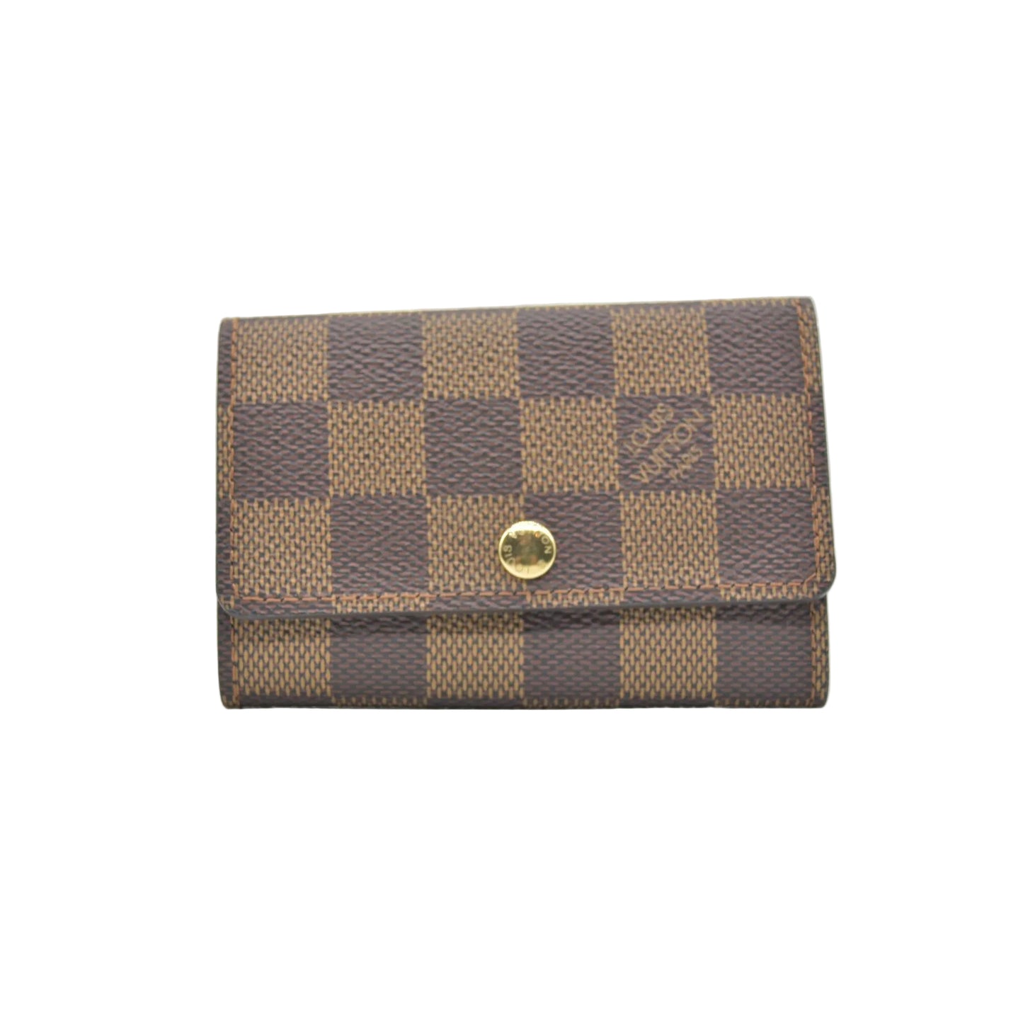 $340 2003 Louis Vuitton Damier Multicles 6 Ring Key Case Brown CT0023