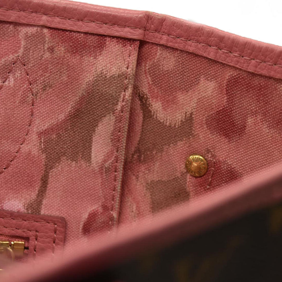 Louis Vuitton  Monogram Articles de Voyage Ikat Neverfull MM Rose Velours GI2143