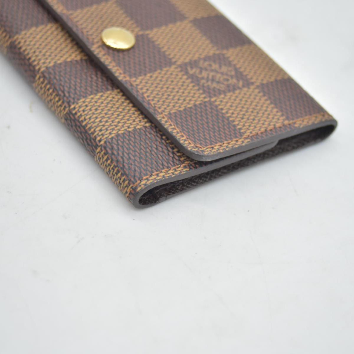 $340 2003 Louis Vuitton Damier Multicles 6 Ring Key Case Brown CT0023