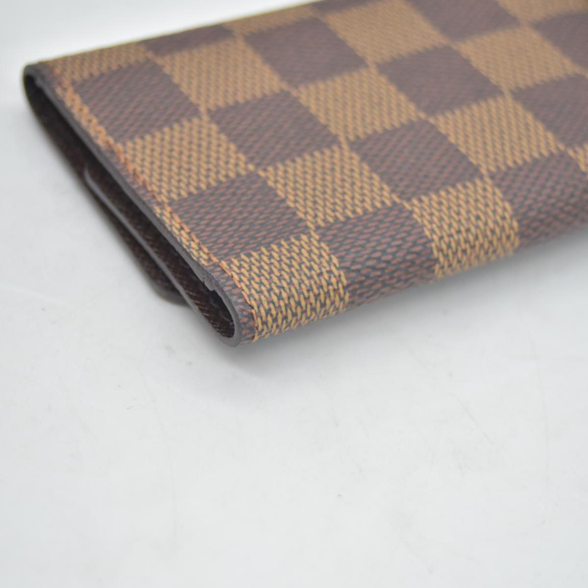 $340 2003 Louis Vuitton Damier Multicles 6 Ring Key Case Brown CT0023