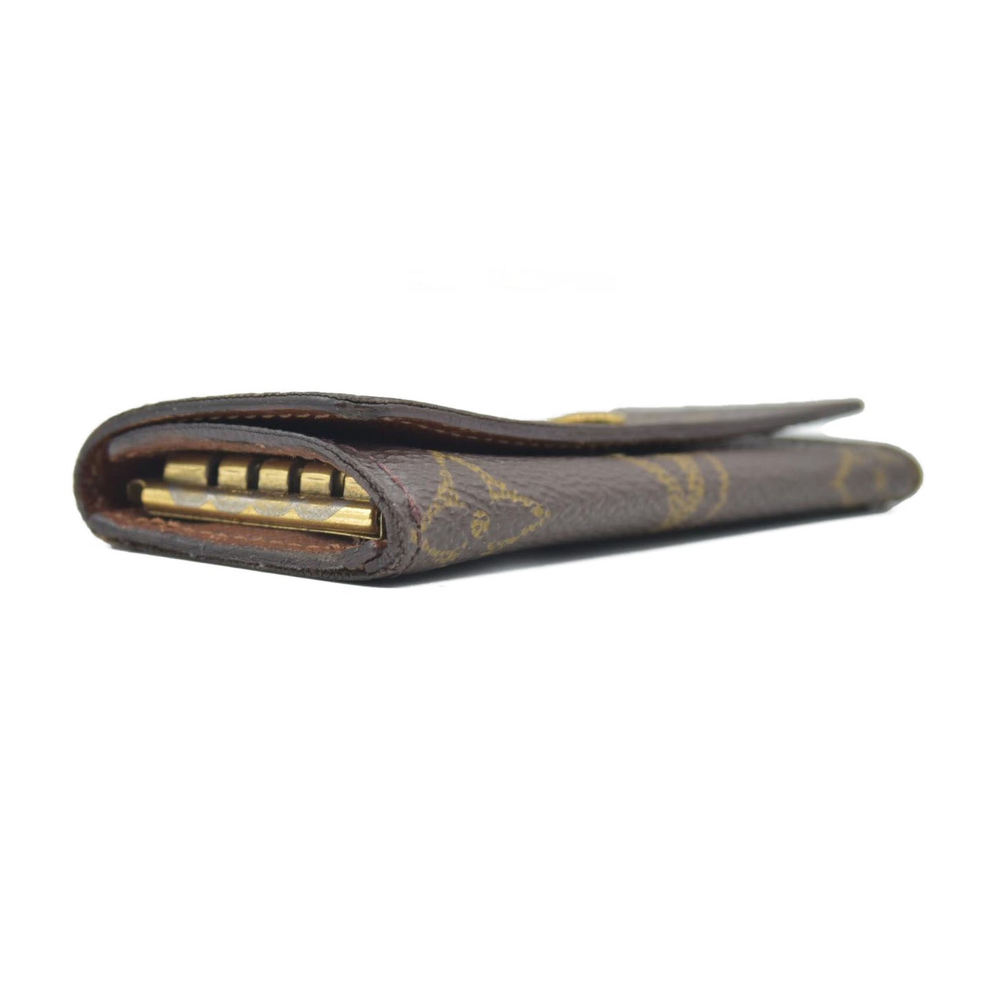 $345 2000 Louis Vuitton Monogram Multicles 4 Ring Key Case Brown TH0060