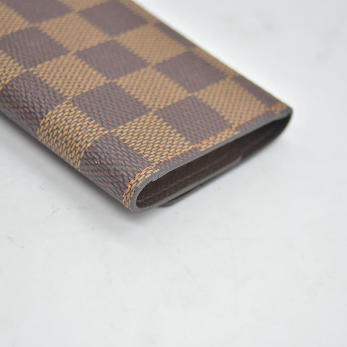 $340 2003 Louis Vuitton Damier Multicles 6 Ring Key Case Brown CT0023