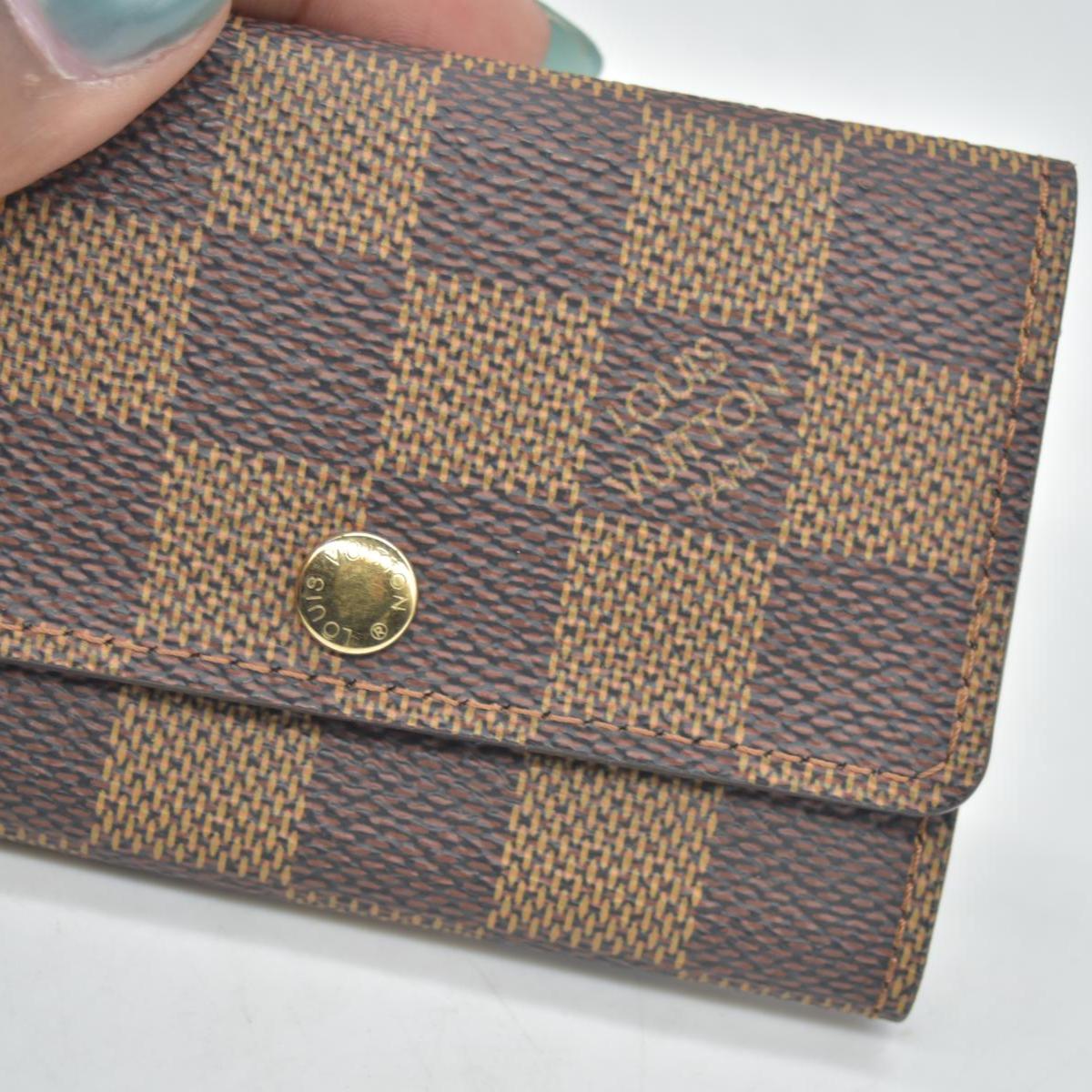 $340 2003 Louis Vuitton Damier Multicles 6 Ring Key Case Brown CT0023